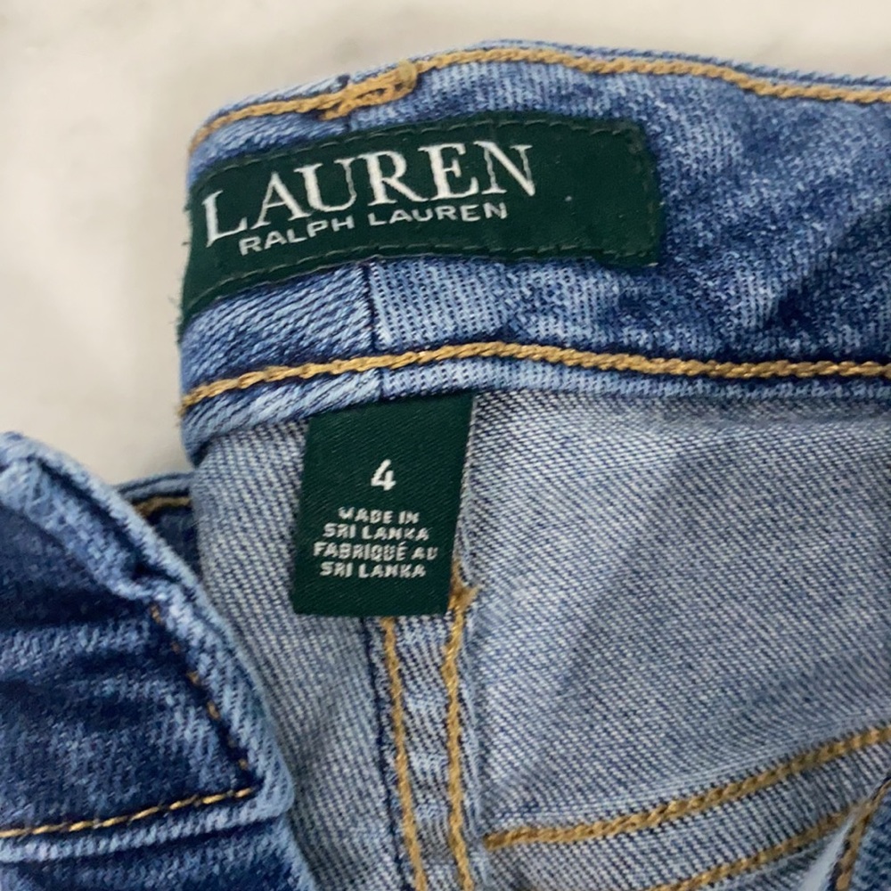 Lauren Ralph Lauren Straight Leg Stonewashed Jeans - Picture 2 of 7